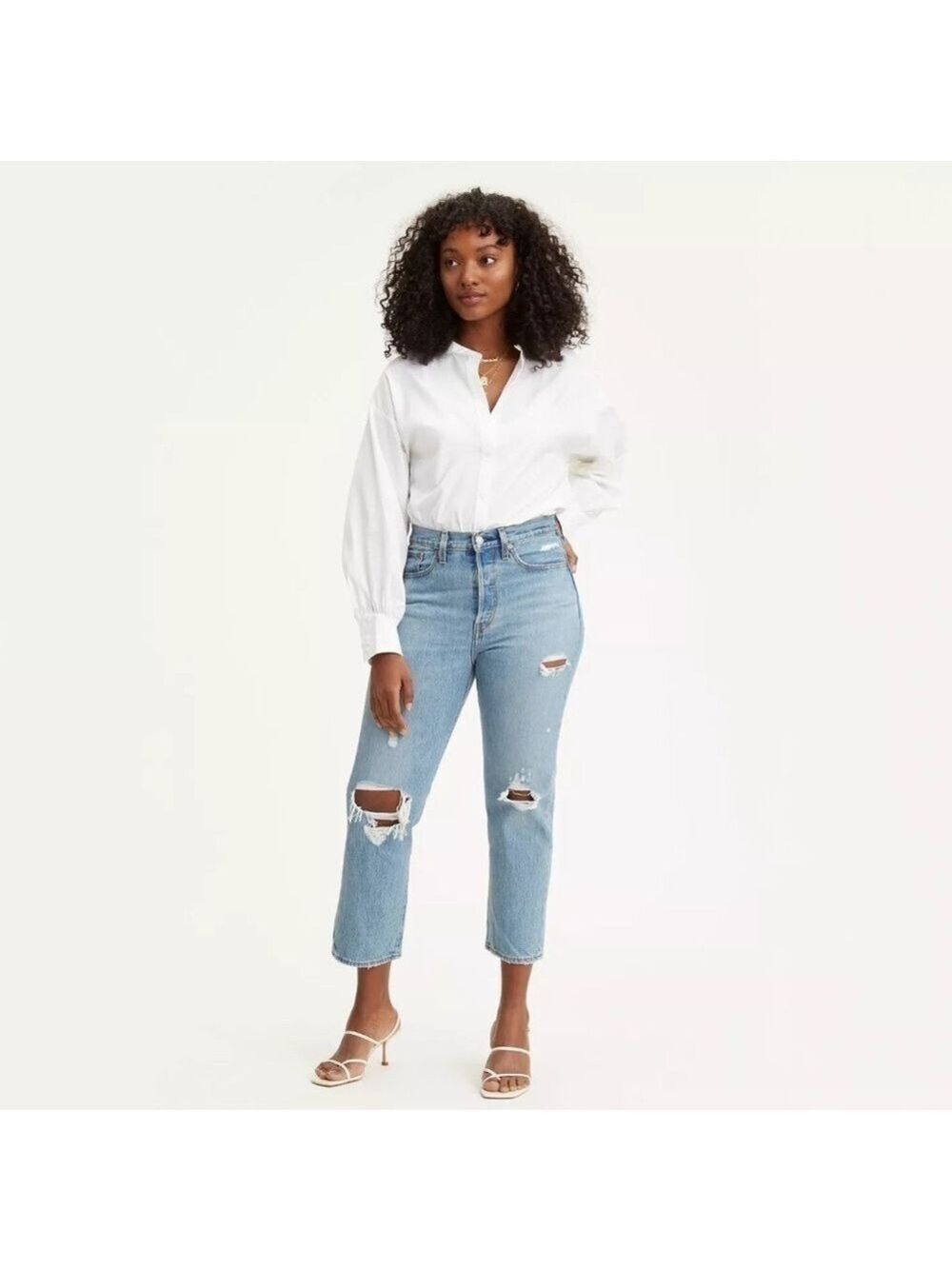 LEVI’S Wedgie Straight Jeans HIgh Rise Button Fly Sz 27x26 (34964-0013)